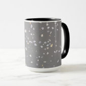 Modernes Gray Terrazzo Tasse (VorderseiteRechts)