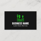 Modernes Green Black Landscaping Lawn Care Logo Visitenkarte (Vorderseite)