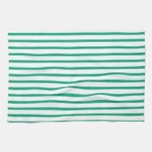 Modernes Green Blue Strip Küchentuch (Horizontal)