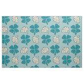 Modernes Green Clover Kleeblatt Zeichnend Muster Stoff (Fat Quarter (45,7 x 55,9 cm))