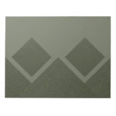 Modernes Green Diamond Duo Editor anpassbar Notizblock (Vorderseite)