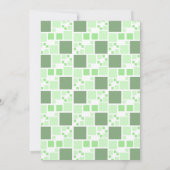 Modernes Green Digital Frame Foto Geburtstag Einladung (Rückseite)