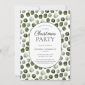 Modernes Green Dots Weihnachts-Party Einladung (Vorderseite)