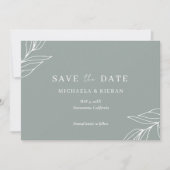 Modernes Green Garden Wedding Foto Save The Date (Vorderseite)