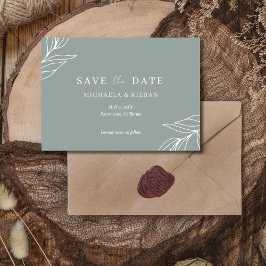Modernes Green Garden Wedding Foto Save The Date