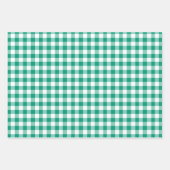Modernes Green Gingham Karos Pattern Geschenkpapier Set (Vorderseite 2)
