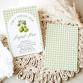 Modernes Green Gingham Perfect Pair Brautparty Einladung