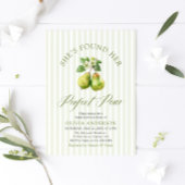 Modernes Green Gingham Perfect Pear Brautparty Einladung