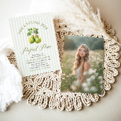 Modernes Green Gingham Perfect Pear Brautparty Einladung