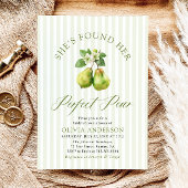 Modernes Green Gingham Perfect Pear Brautparty Einladung
