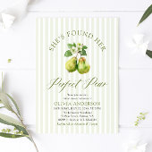 Modernes Green Gingham Perfect Pear Brautparty Einladung