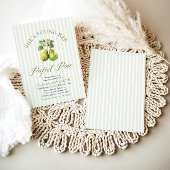 Modernes Green Gingham Perfect Pear Brautparty Einladung