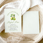 Modernes Green Gingham Perfect Pear Brautparty Einladung