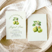 Modernes Green Gingham Perfect Pear Brautparty Einladung