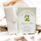 Modernes Green Gingham Perfect Pear Brautparty Einladung