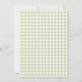 Modernes Green Gingham Perfect Pear Brautparty Einladung (Rückseite)