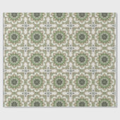 Modernes Green Gold Abstrakt Graphic Muster Geschenkpapier (Flach)