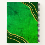 Modernes Green Gold Personalisiert Zeichnend Sketc Notizblock (Rückseite)