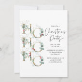 Modernes Green & Gold Weihnachts-Party Einladung (Vorderseite)