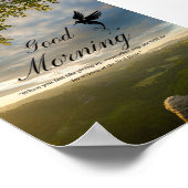 Modernes Green Good Morning Poster (Ecke)