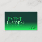 Modernes Green Gradient Mirror Schriftart Classic Visitenkarte (Vorderseite)