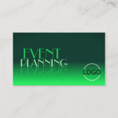 Modernes Green Gradient Mirror Schriftart Classic Visitenkarte (Vorderseite)