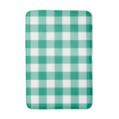 Modernes Green Kariert Gingham Pattern Badematte (Vorderseite Vertikal)