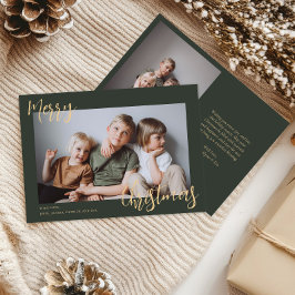 Modernes Green Kids Foto Frohe Weihnachten