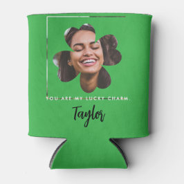 Modernes Green Lucky Kleeblatt Vierblättriges Klee Dosenkühler