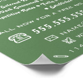 Modernes Green Painter & Decorator Poster (Ecke)