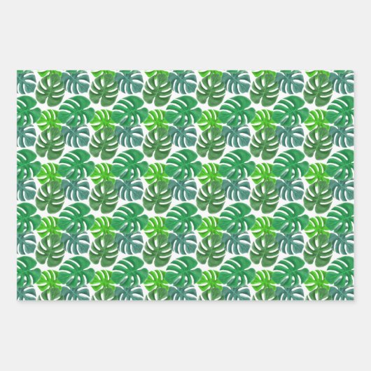 Modernes Green Palm Blätter Muster (Vorderseite 3)