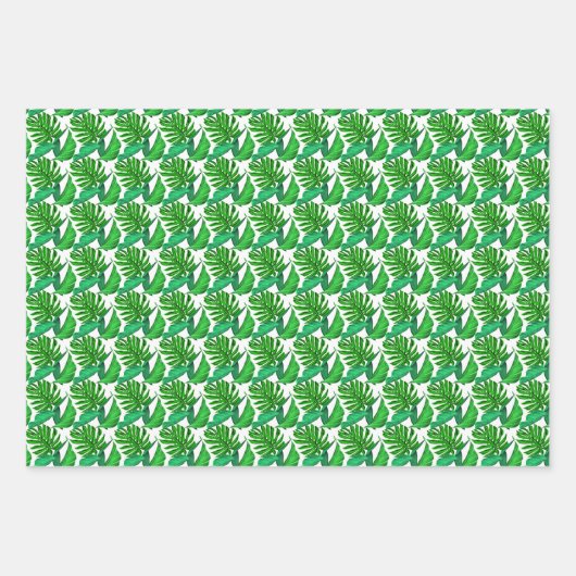 Modernes Green Palm Blätter Muster (Vorderseite 2)