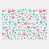 Modernes Green Snowflake Weihnachtsmuster-Set Geschenkpapier Set (Vorderseite 3)