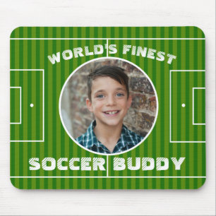 Modernes Green Soccer Sports Field Custom Foto Mousepad
