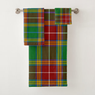 Modernes Green Tartan Kariert Bath Handtuch Set