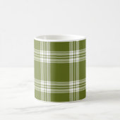 Modernes Green Tartan Kariert Coffee Tasse (Mittel)