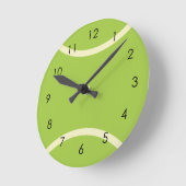 Modernes Green Tennis Ball-Geschenk Runde Wanduhr (Winkel)