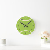 Modernes Green Tennis Ball-Geschenk Runde Wanduhr (Zuhause)