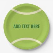 Modernes Green Tennis Ball Party Pappteller (Vorderseite)