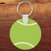 Modernes Green Tennis Ball Party Schlüsselanhänger (Rückseite)