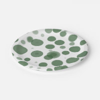 Modernes Green & White Polka Dot Bubbles Party
