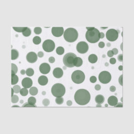 Modernes Green & White Polka Dot Bubbles Party Seidenpapier