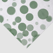 Modernes Green & White Polka Dot Bubbles Party Seidenpapier (Ausschnitt)
