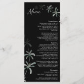 Modernes Greenery Black Wedding Flat Menu Menükarte (Vorderseite)