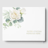 Modernes Greenery Floral Bridal Hochzeitstorch Gästebuch (Rückseite)