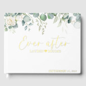 Modernes Greenery Floral Bridal Hochzeitstorch Gästebuch (Vorderseite)