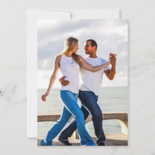 Modernes Greenery FOTO Hochzeit Einladung QR CODE (Rückseite)