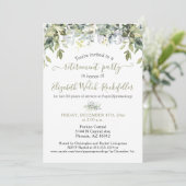 Modernes Greenery Retirement Party Foto Einladung (Stehend Vorderseite)