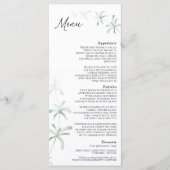 Modernes Greenery White Wedding Flat Menu Menükarte (Vorderseite)