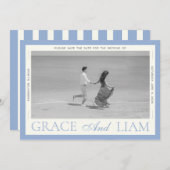 Modernes Grenzelegantes Foto Save the Date (Vorne/Hinten)